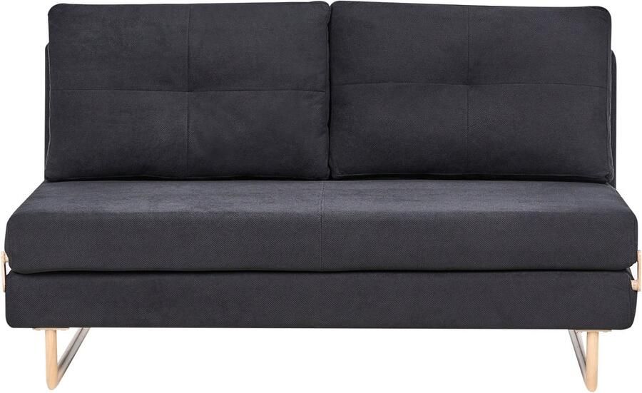 Beliani JERSLEV 3-zits slaapbank Zwart Stof
