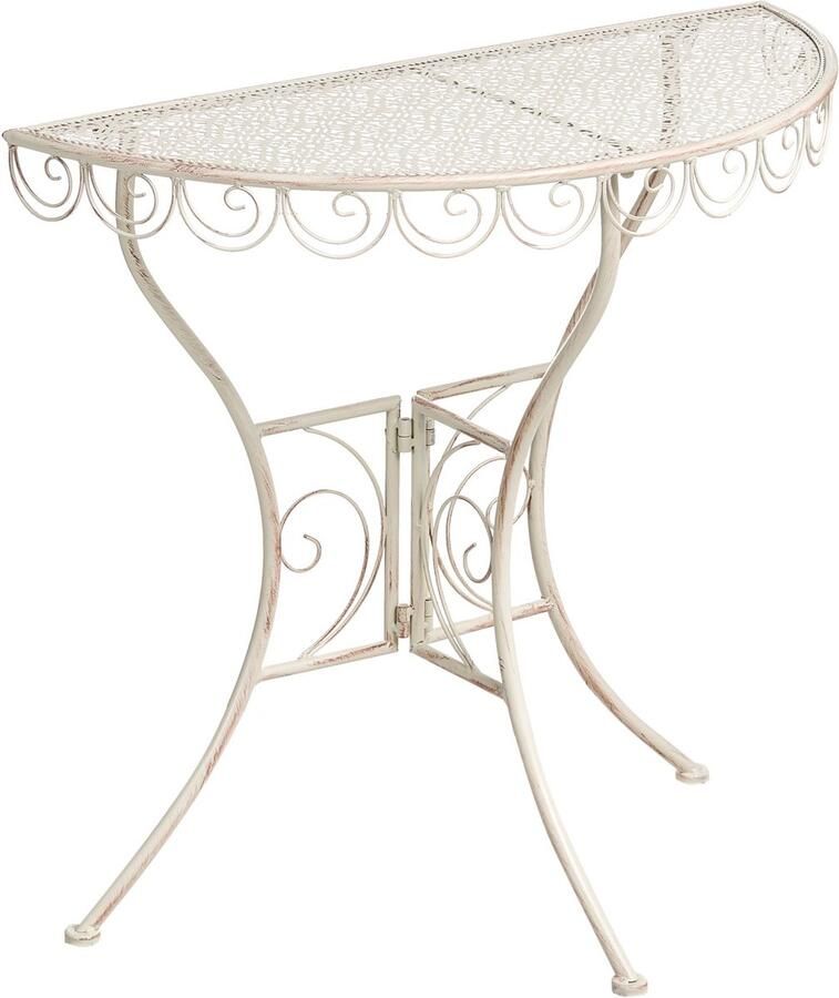 Beliani JUINA Tuintafel Lichtbeige IJzer