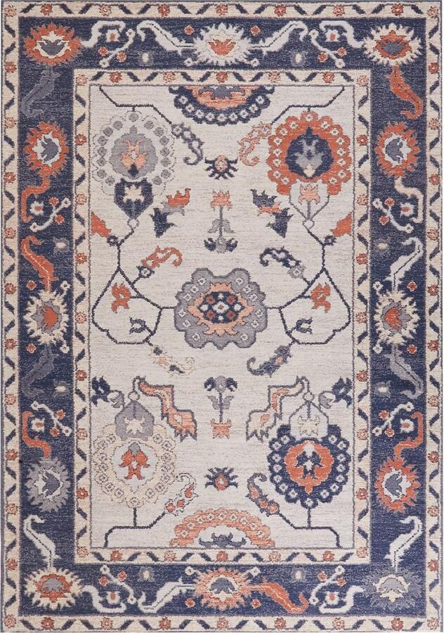 Beliani KABTA Laagpolig vloerkleed Multicolor 160 x 230 cm Katoen