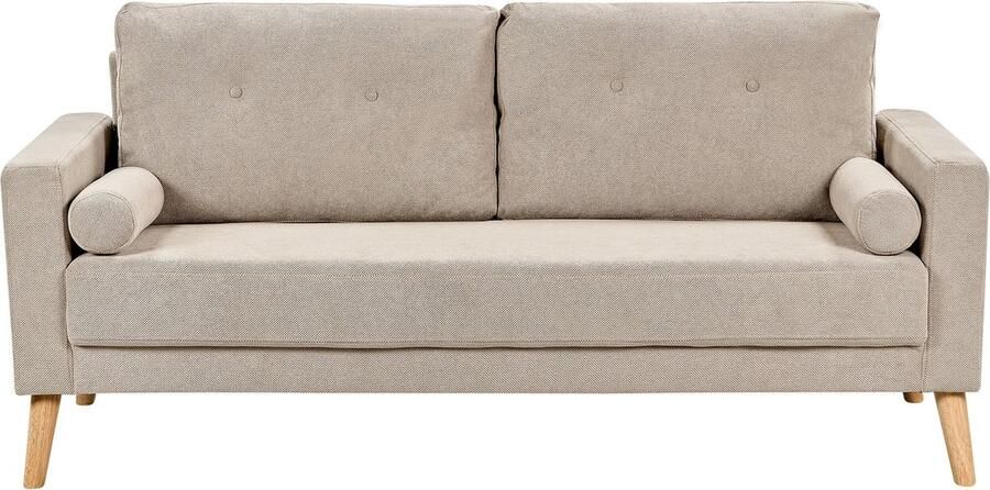 Beliani KALMAR Tweezitsbank Taupe Polyester