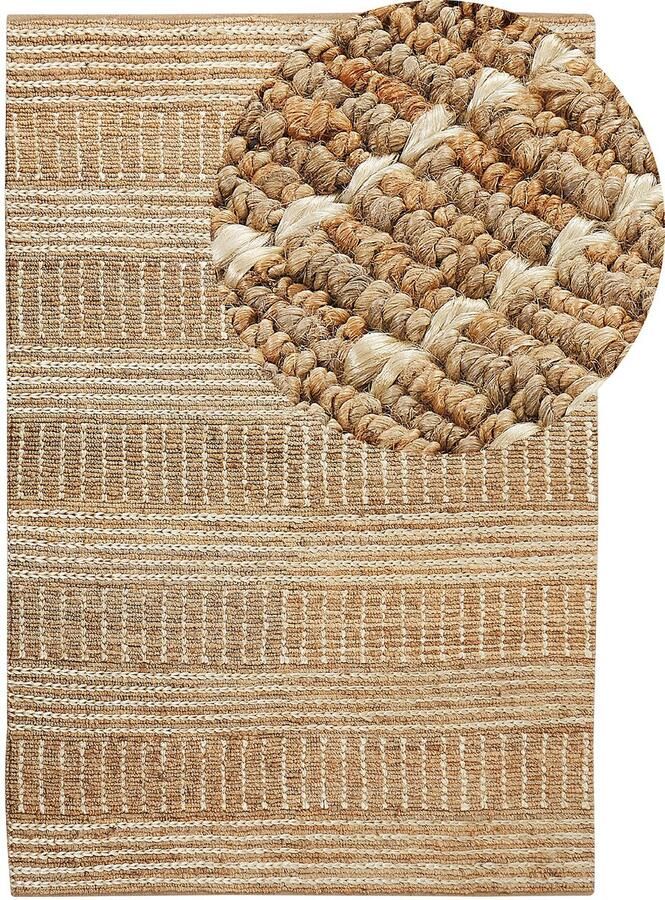 Beliani -KAMBERLI-Laagpolig vloerkleed-Lichtbeige-200 x 300 cm-Jute