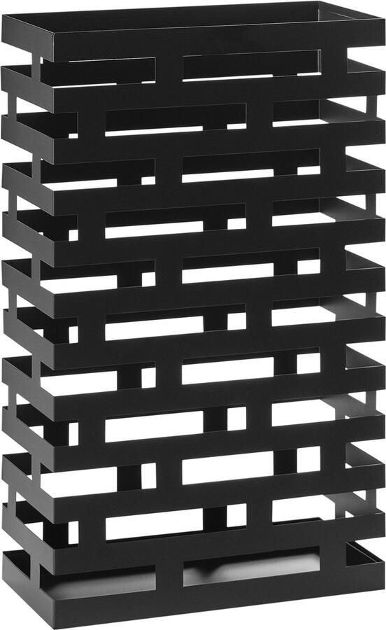 Beliani Paraplubak KAMSAR Metaal Zwart