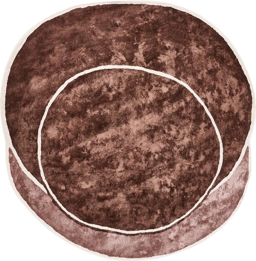 Beliani KANRACH Vloerkleed Bruin 200 x 200 cm Viscose