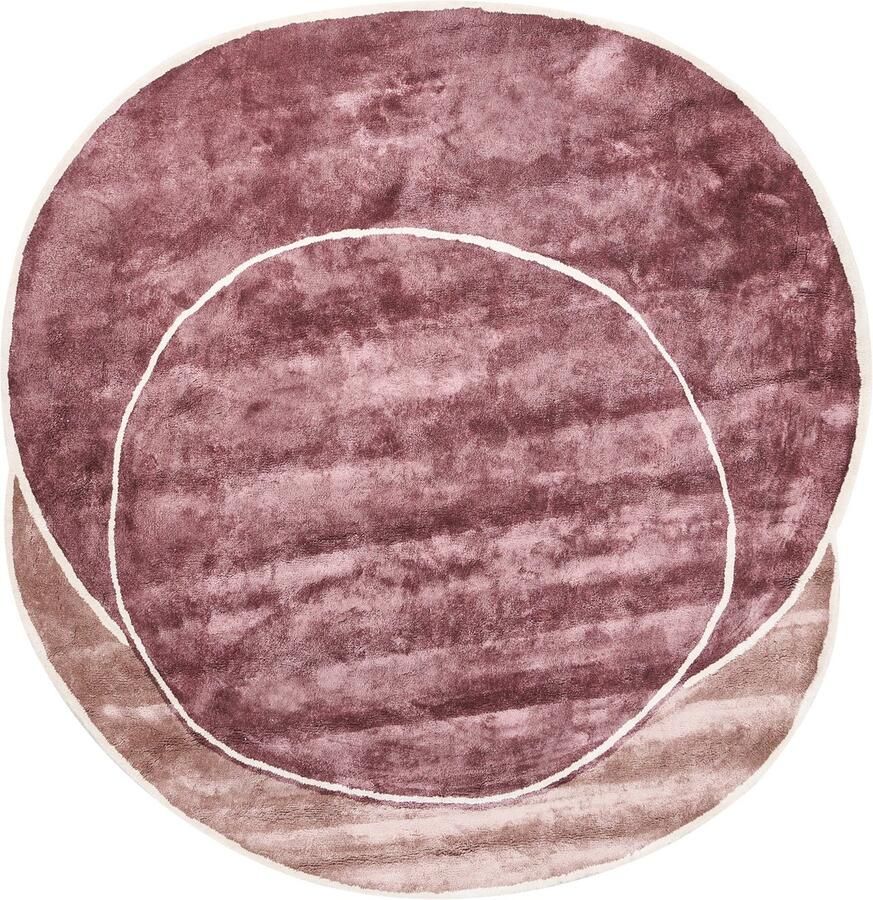 Beliani KANRACH Vloerkleed Roze 200 x 200 cm Viscose