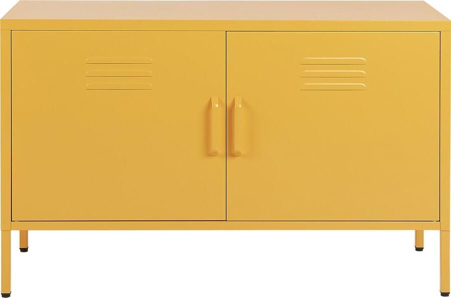 Beliani Kantoorkast URIA Metaal Geel - Foto 2
