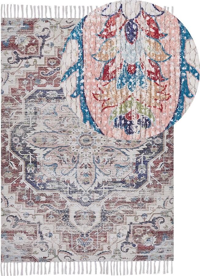 Beliani KELKIT Laagpolig vloerkleed Multicolor 150 x 230 cm Polyester - Foto 2