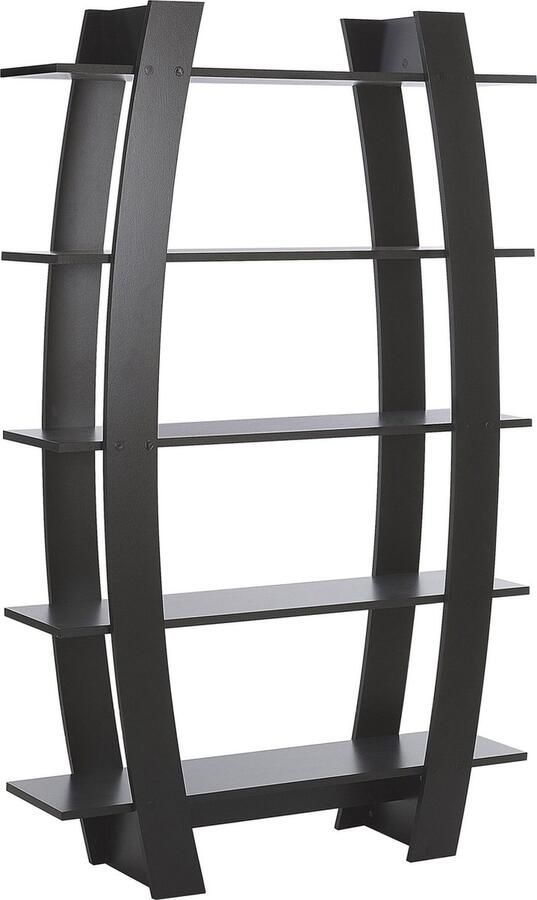 Beliani Boekenkast met 5 planken KENER 180 cm Zwart - Foto 2