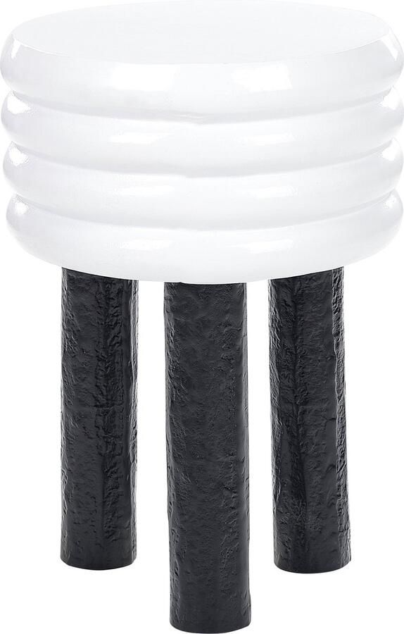 Beliani KIKIWA Bijzettafel Wit Aluminium