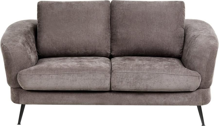 Beliani KJAER Tweezitsbank Taupe Chenille