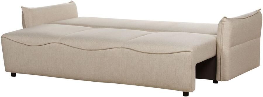 Beliani KRAMA Slaapbank Beige Polyester - Foto 5