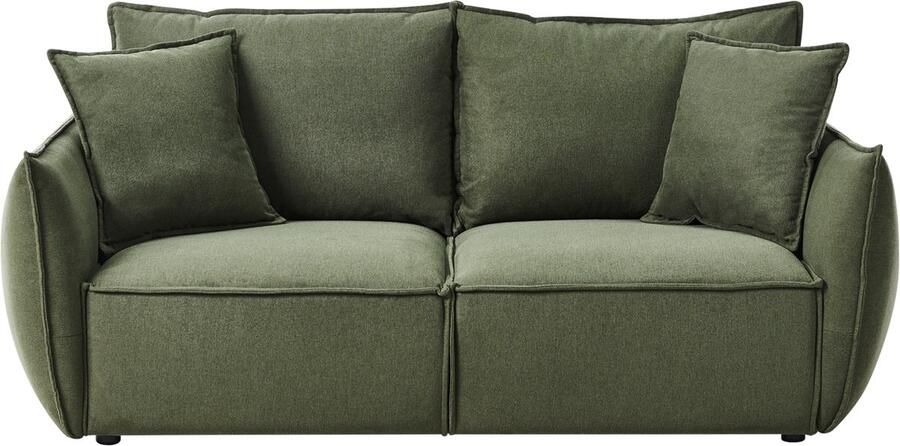 Beliani KUNES Driezitsbank Groen Polyester