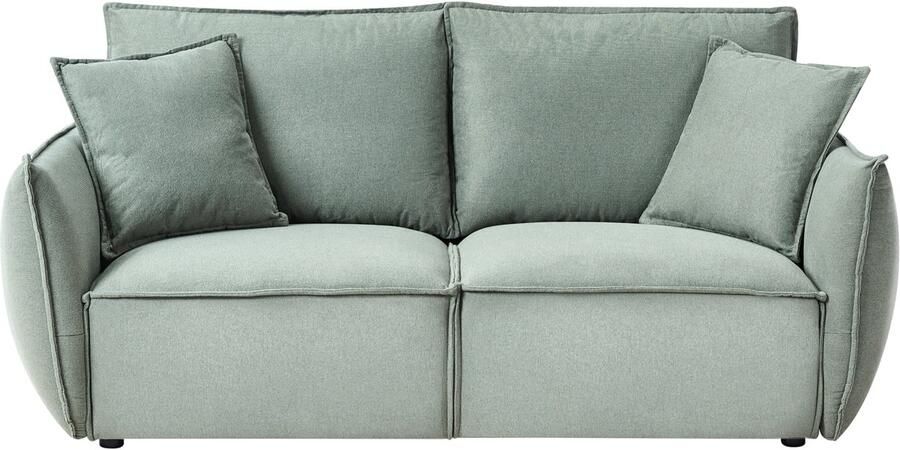 Beliani KUNES Driezitsbank Lichtgroen Polyester