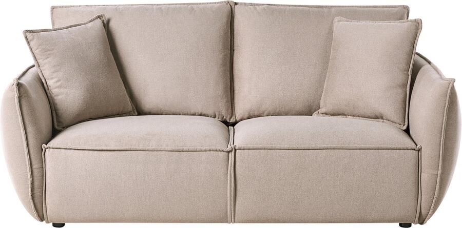 Beliani KUNES Driezitsbank Taupe Polyester