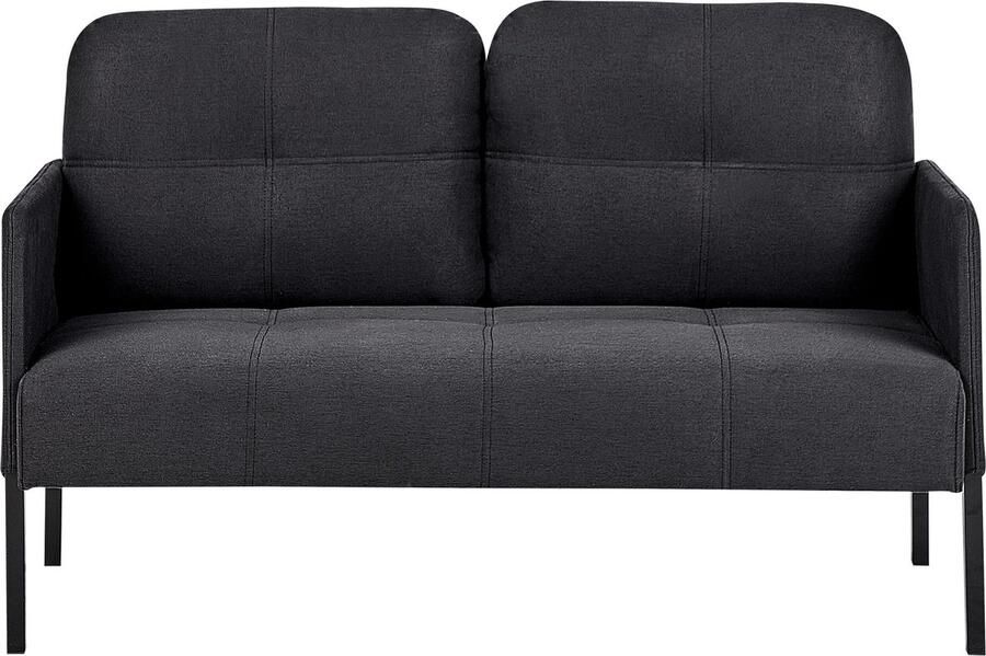 Beliani LAHTI Tweezitsbank Grafietgrijs Stof