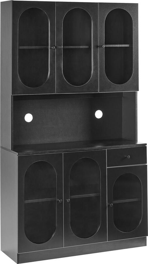 Beliani LANGFORD Buffetkast Zwart Vezelplaat