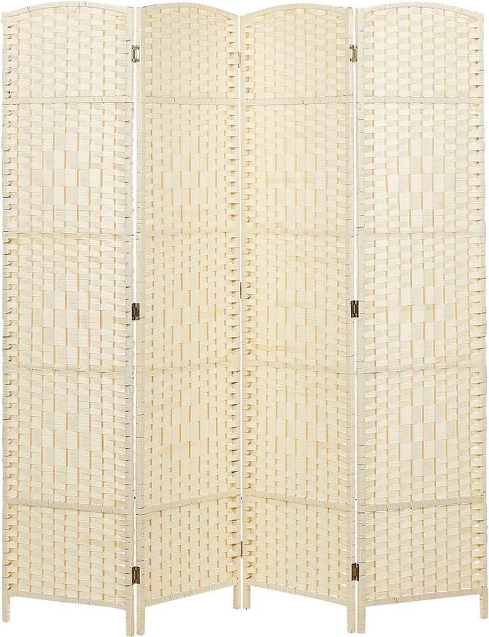 Beliani LAPPAGO Kamerscherm Lichtbeige Hout