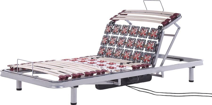 Beliani Elektrisch verstelbaar bedframe MOON 90 x 200 cm Zilver