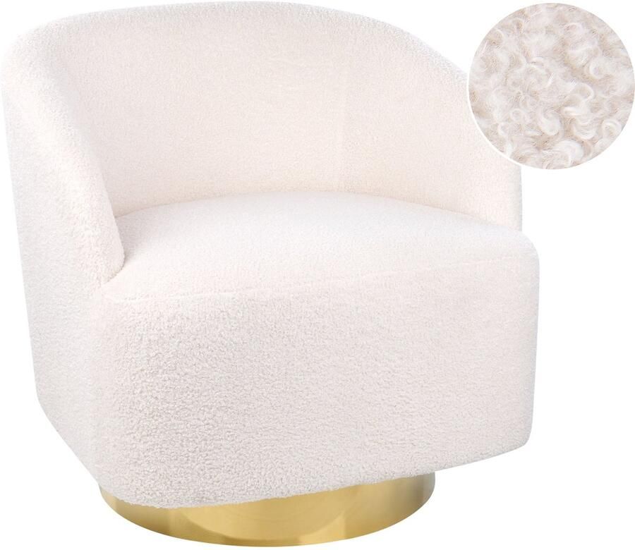 Beliani LAVIK Fauteuil Off-white Polyester
