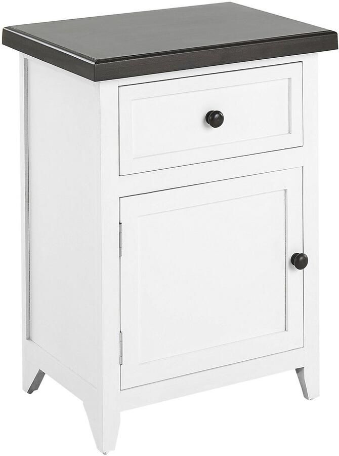 Beliani Nachtkastje met 1 lade LAYOLA Wit