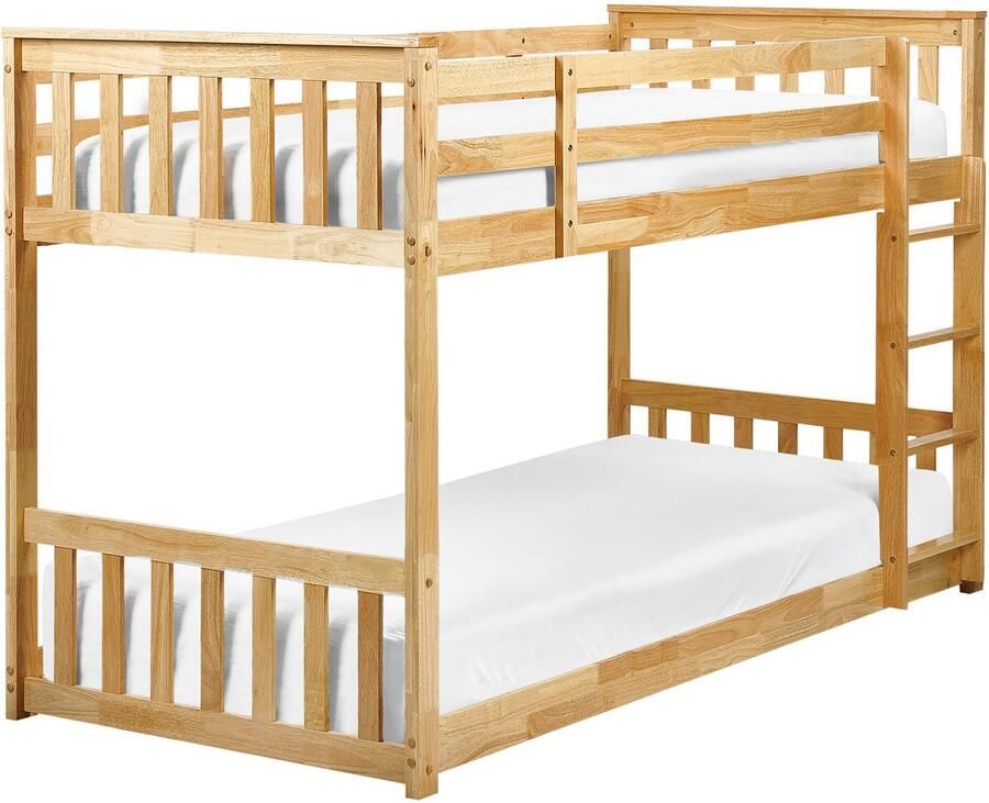 Beliani Hoogslaper Hout LAZER 90 x 200 cm Lichtbruin