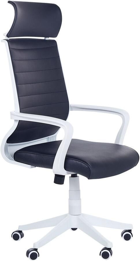 Beliani Bureaustoel Draaibaar LEADER Kunstleer Zwart