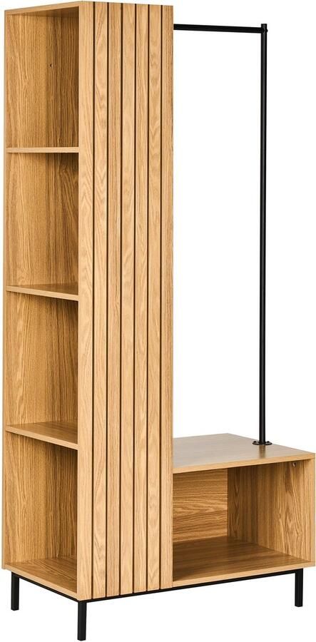 Beliani LEANDRO Open kast 5 planken Lichtbruin MDF