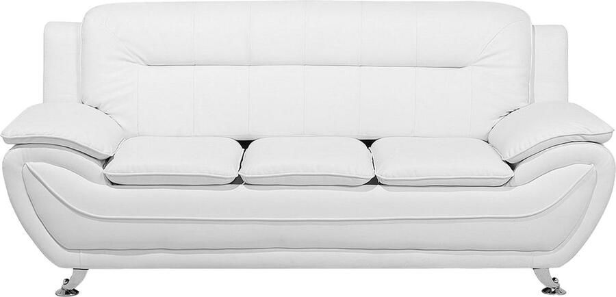 Beliani LEIRA Living Room Set Wit Kunstleer