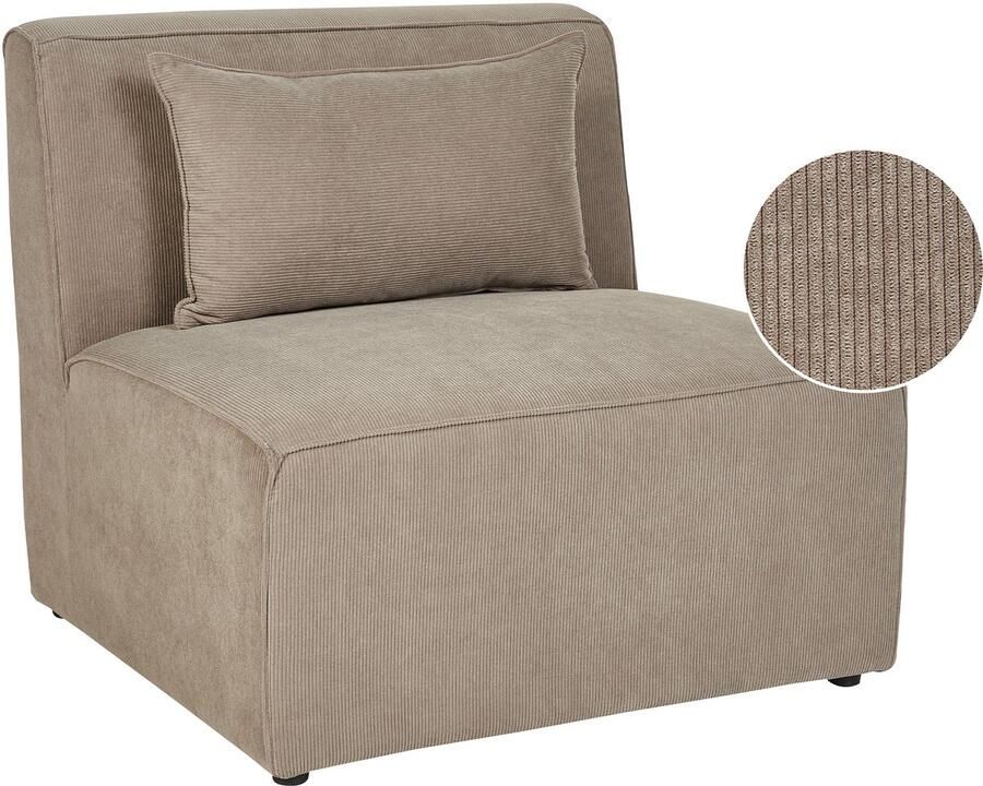 Beliani LEMVIG Module Element-Beige-Corduroy