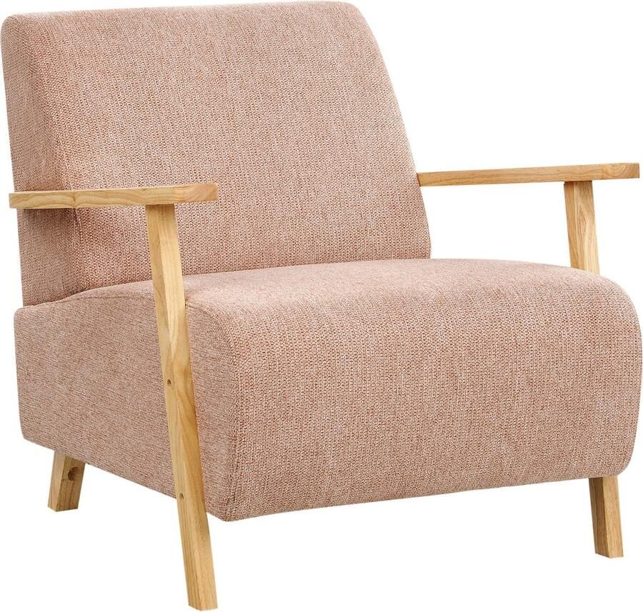 Beliani LESJA Fauteuil-Roze-Polyester