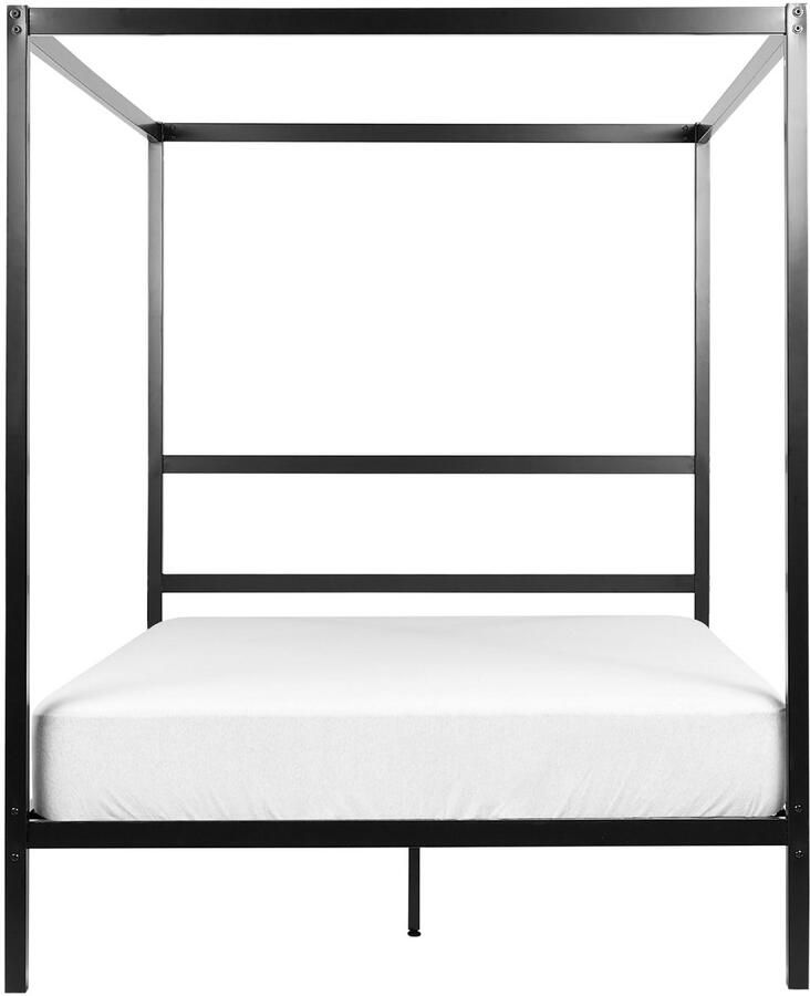 Beliani Hemelbed Metaal LESTARDS 140 x 200 cm Zwart - Foto 2