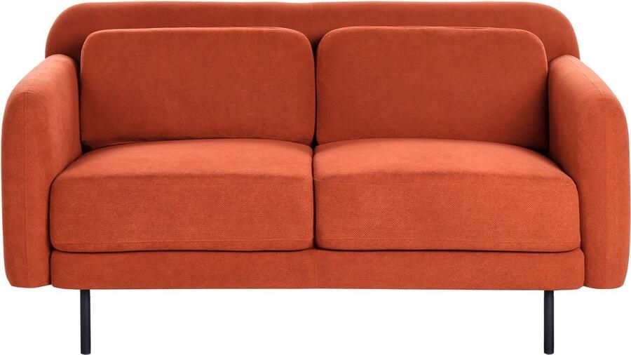 Beliani LILAND Tweezitsbank Oranje Polyester