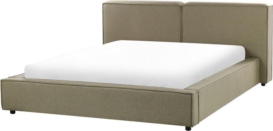 Beliani LINARDS Tweepersoonsbed Groen 160 x 200 cm Stof