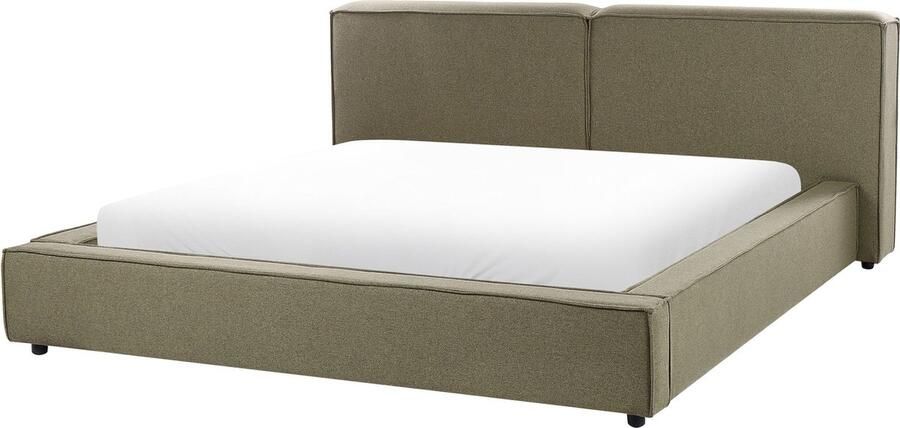 Beliani LINARDS Tweepersoonsbed Groen 180 x 200 cm Stof