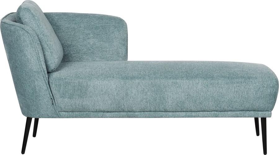 Beliani ARTHEZE Chaise longue Blauw Linkszijdig Polyester