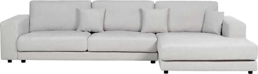 Beliani -LOFOTEN-Hoekbank 4-zits-Lichtgrijs-Linkszijdig-Polyester