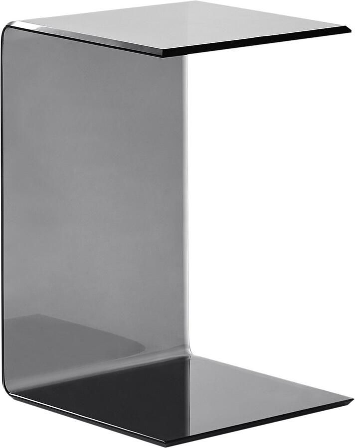 Beliani LOURDES Bijzettafel Zwart Veiligheidsglas