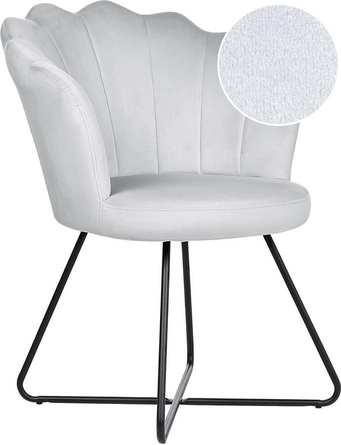 Beliani LOVELOCK Fauteuil Zwart Fluweel