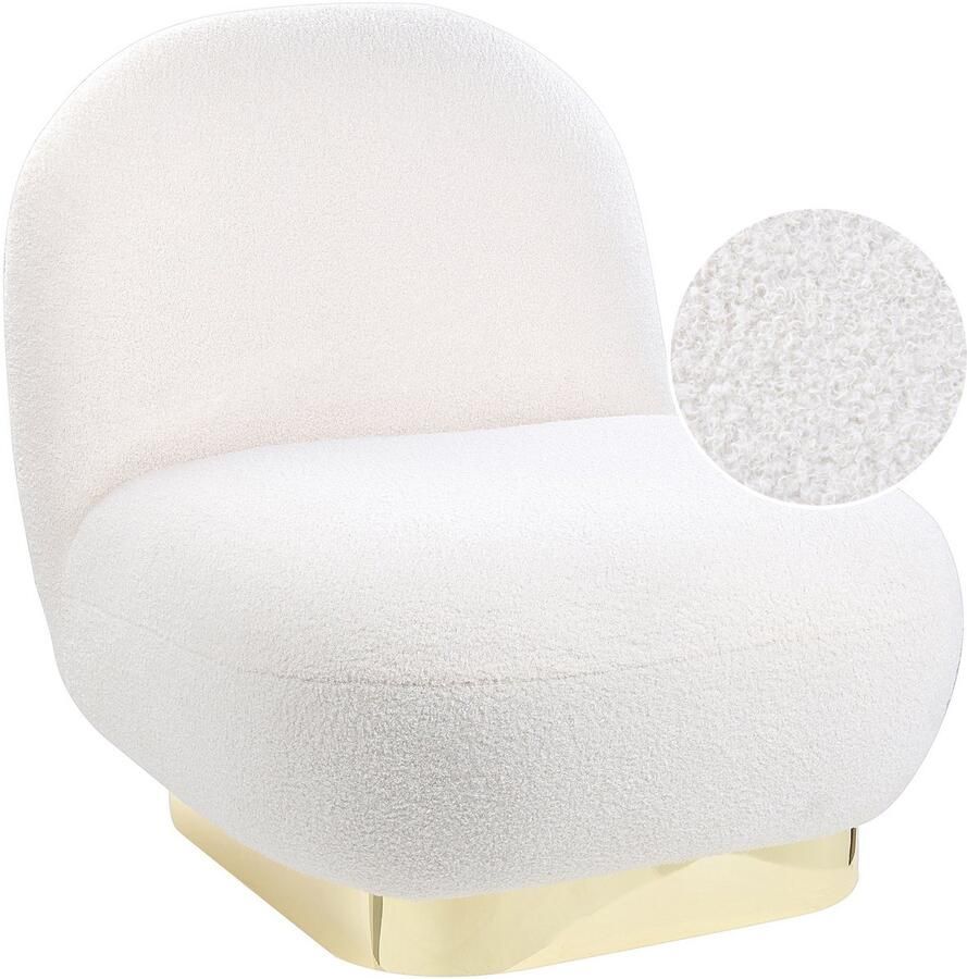 Beliani LOVIISA Fauteuil Wit Polyester