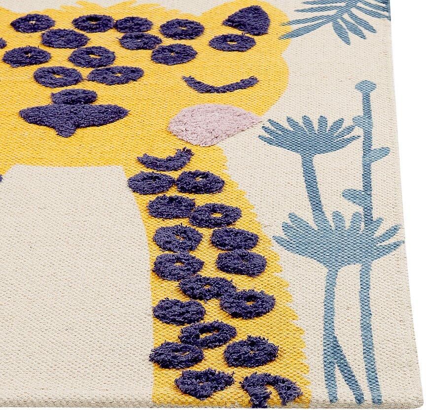 Beliani Vloerkleed luipaard katoen meerkleurig 80 x 150 cm LUAS - Foto 2