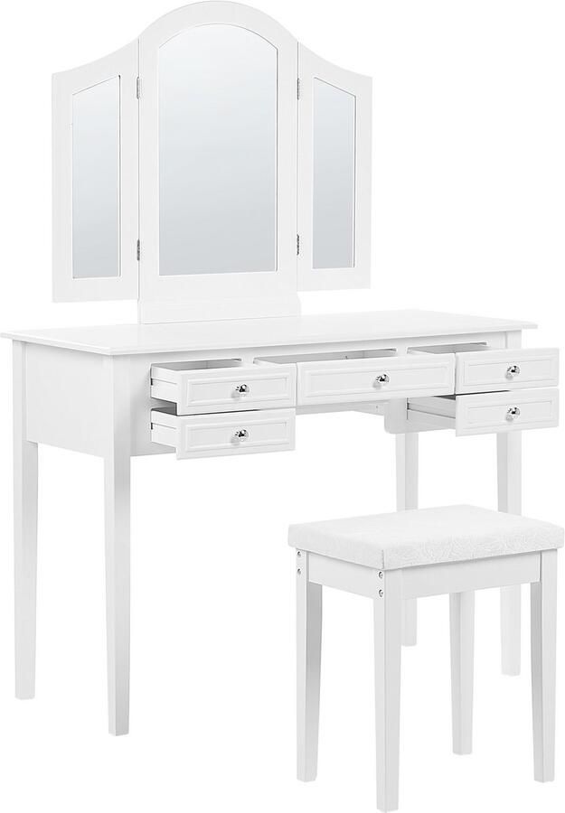 Beliani LUMIERE Kaptafel Wit MDF