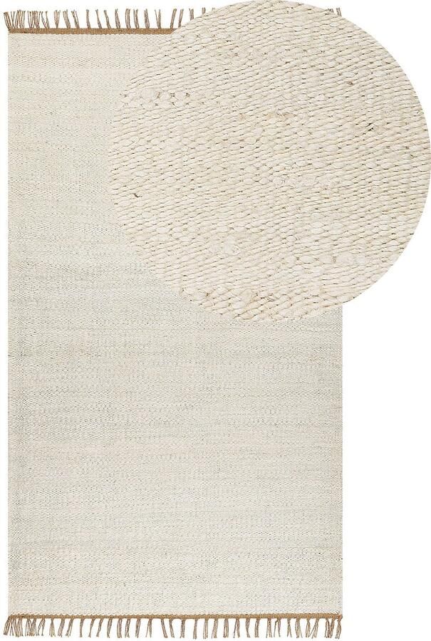 Beliani LUNIA Jute vloerkleed Lichtbeige 80 x 150 cm Jute