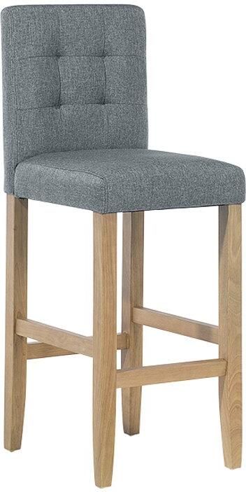 Beliani MADISON Barkruk-Lichte houtkleur-Polyester - Foto 2