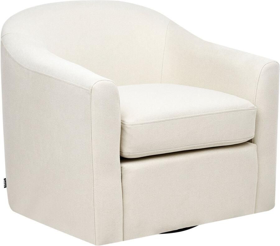Beliani MAGNOR Fauteuil Lichtbeige Polyester