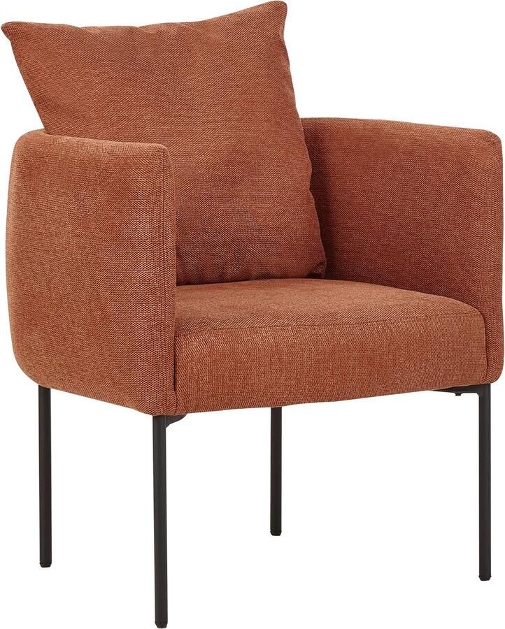 Beliani MALMOS Fauteuil Goudbruin Kunstlinnen