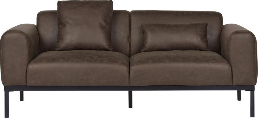 Beliani MALMOS Tweezitsbank Donkerbruin Kunstleer