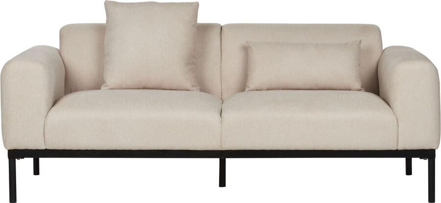 Beliani MALMOS Tweezitsbank Lichtbeige Kunstlinnen