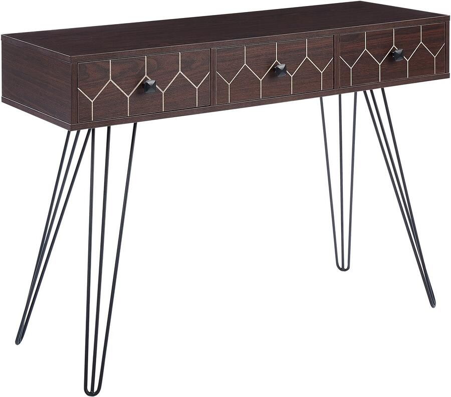 Beliani MALSALA Consoletafel-Donkere houtkleur-Vezelplaat