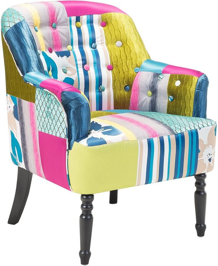 Beliani MANDAL Fauteuil Multicolor Polyester