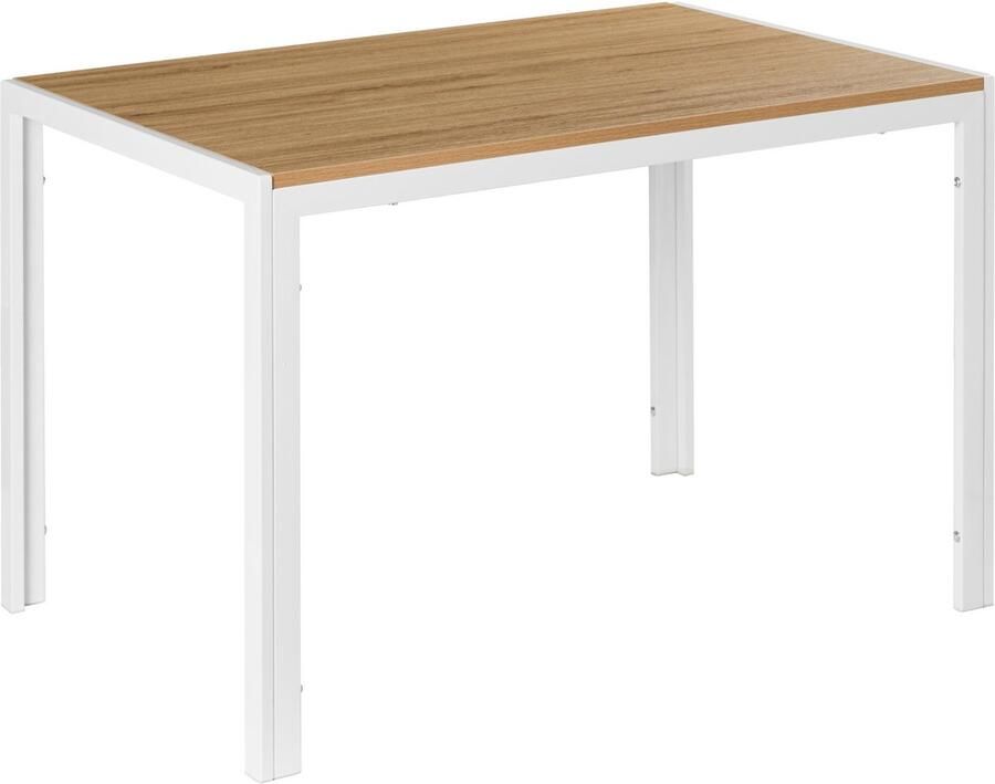 Beliani MANN Eettafel Lichtbruin Wit 120 x 70 cm Hout