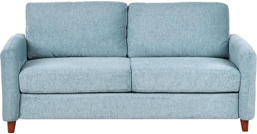 Beliani Bank MARE Stof Blauw met opbergruimte 3-zitter